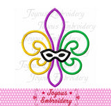 Mardi Gras Fleur de lis Applique Embroidery Design NO:2430