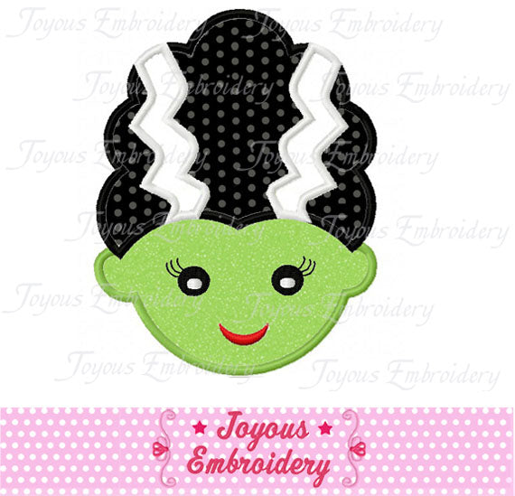 Halloween Frankenstein Bride Applique Machine Embroidery Design NO:1229