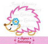 Instant Download Girl Hedgehog Applique Embroidery Design NO:2380