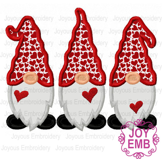 Valentine's day Gnome Embroidery Applique Design NO:2678