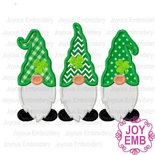 St Patricks day Gnome Applique Machine Embroidery Design NO:2681