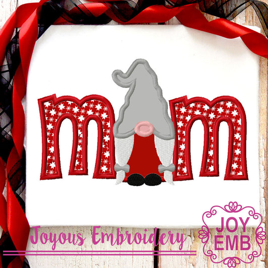 Christmas Gnome MOM Machine Embroidery Design NO:3120