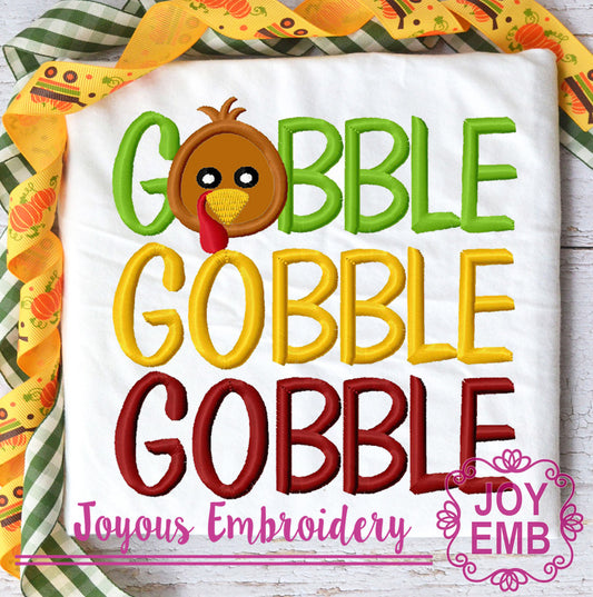 Thanksgving Turkey Applique Machine Embroidery Design NO:3126