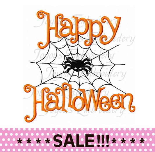 Happy Halloween Applique Embroidery Design NO:1086