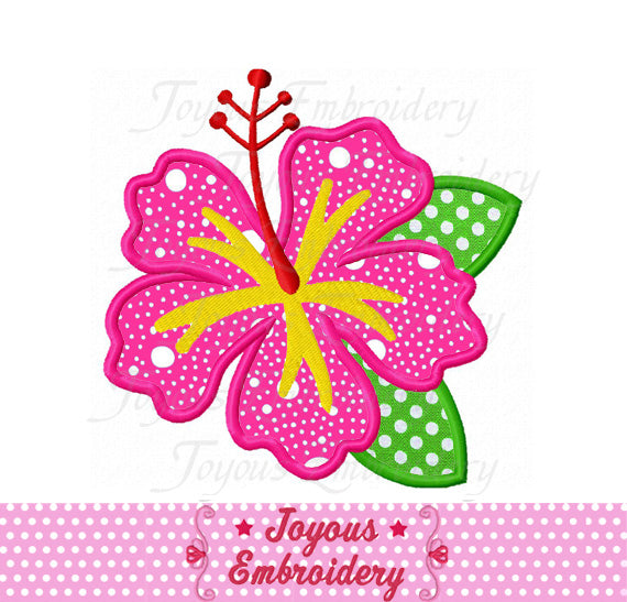 Instant Download Hibiscus Applique Machine Embroidery Design NO:2342