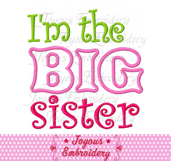 Big sister Applique Embroidery Design NO:1744