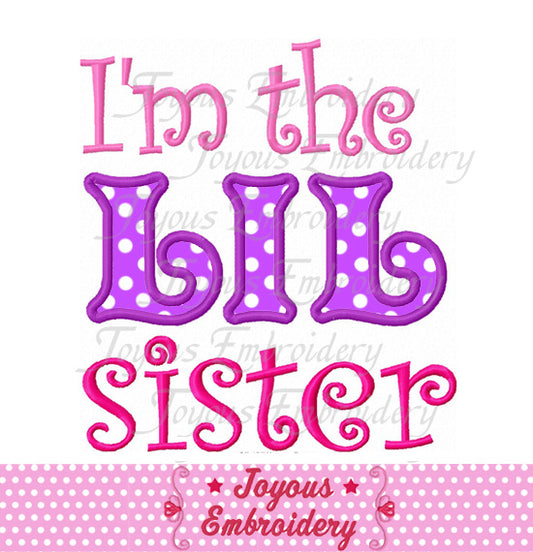 Little sister Applique Embroidery Design NO:1745