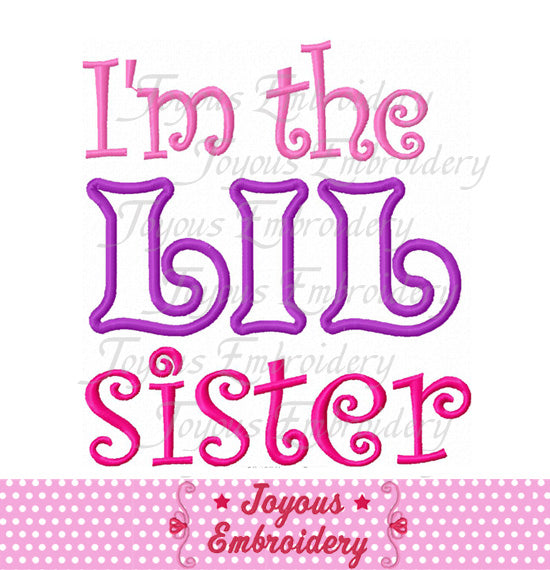 Little sister Applique Embroidery Design NO:1745