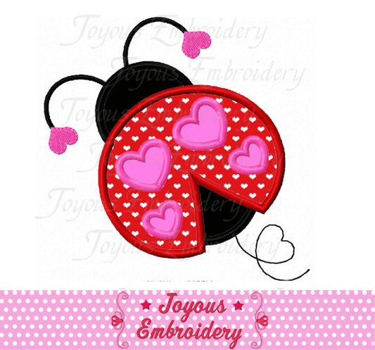 Valentines day Ladybug Applique Embroidery Design NO:2422