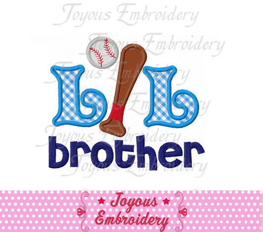 little Brother Baseball Embroidery Applique Design NO:1521