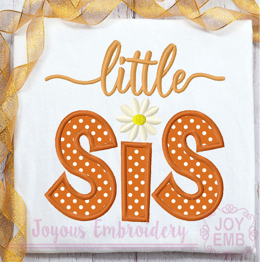 Little Sister Applique Machine Embroidery Design