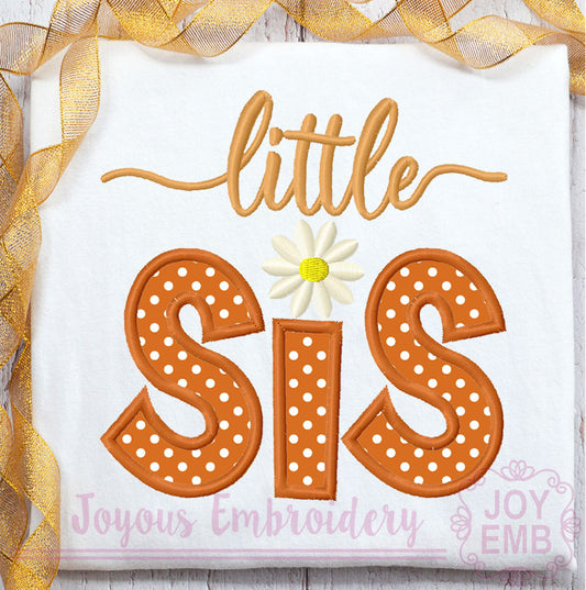 Little Sister Applique Machine Embroidery Design