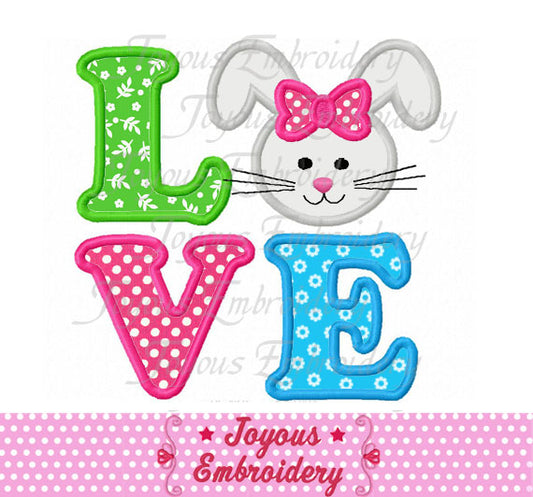 Love Bunny Machine Applique Embroidery Design NO:1993