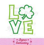 St.Patrick's Love Leaf Clover Applique Machine Embroidery Design NO:1981