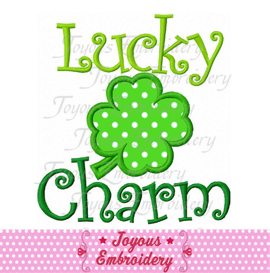 St.Patrick's Day Luck Charm Applique Machine Embroidery Design NO:1948