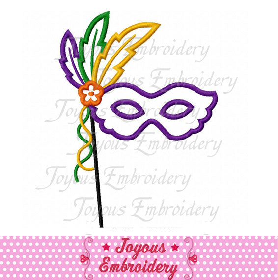 Mardi Gras Mask Applique Machine Embroidery Design NO:1942