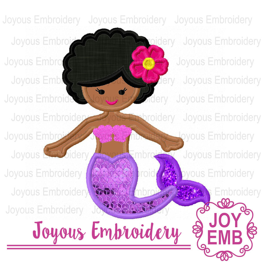Mermaid Applique Machine embroidery file NO:3041