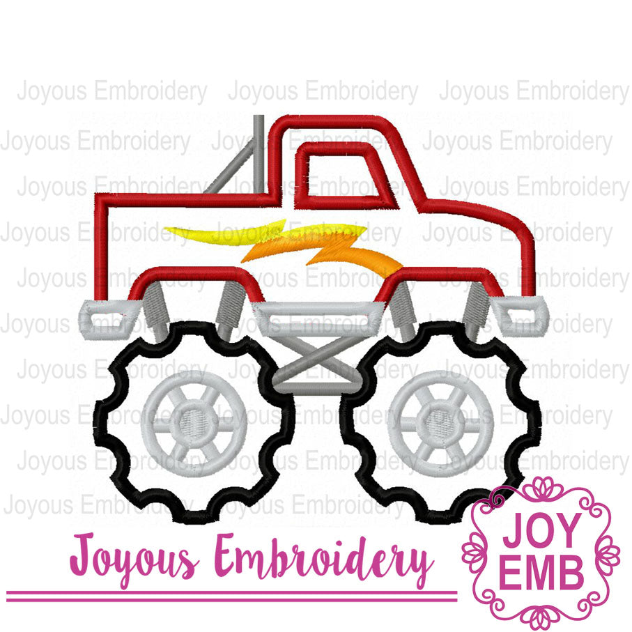 Monster Turck Applique Machine embroidery NO:3088