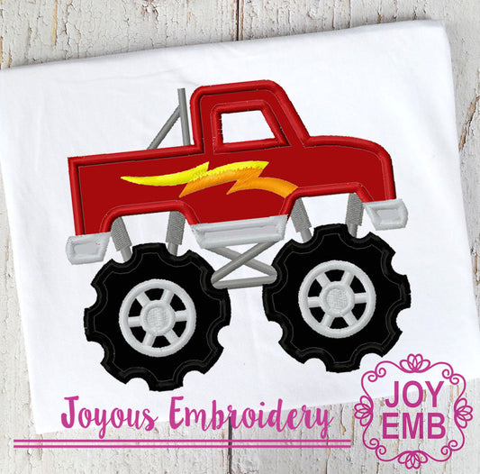 Monster Truck Applique Embroidery