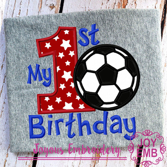 My First Birthday Soccer Machine embroidery flie NO:NO:3090
