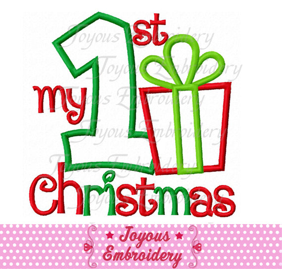 My 1st Christmas Applique Embroidery Design NO:2240