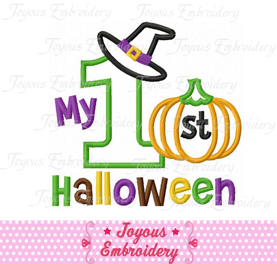 My 1st Halloween Applique Machine Embroidery Design NO:1359