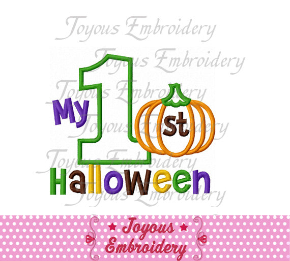 My 1st Halloween Applique Machine Embroidery Design NO:1473