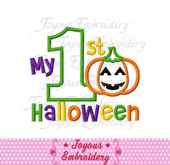My First Halloween 01 Applique Embroidery Design NO:1574