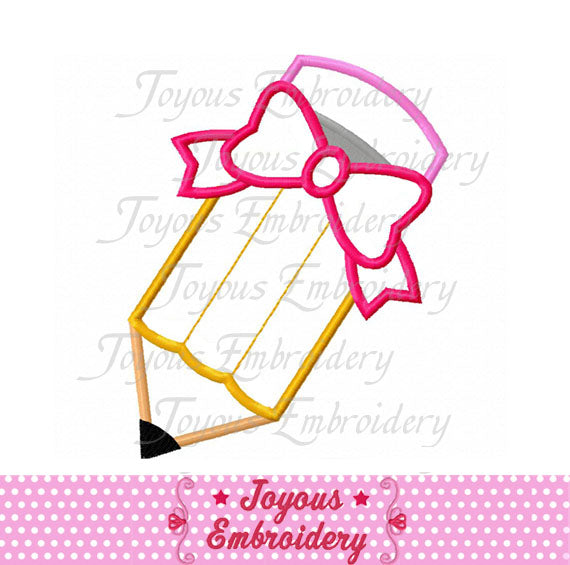 Back To School Pencil Applique Machine Embroidery Design