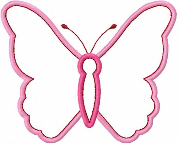 OESD Pink Butterfly Applique Embroidery Design