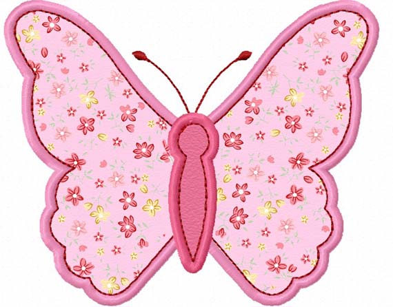 Butterfly Applique Machine Embroidery Design NO:1132