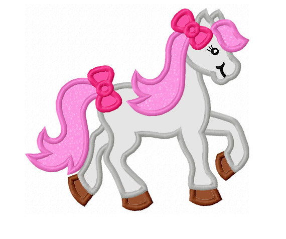 Instant Download Pony/ Horse Applique Machine Embroidery Design NO:1181