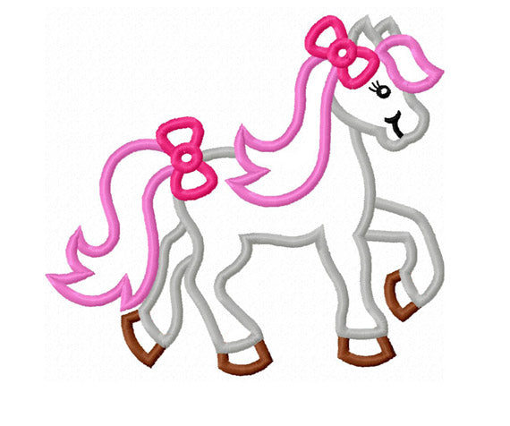 Instant Download Pony/ Horse Applique Machine Embroidery Design NO:1181
