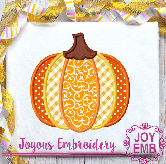 Thanksgiving Pumpkin Applique Machine embroidery file NO:3092