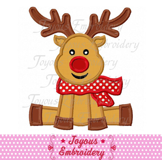 Christmas Reindeer Applique Machine Embroidery Design NO:1846