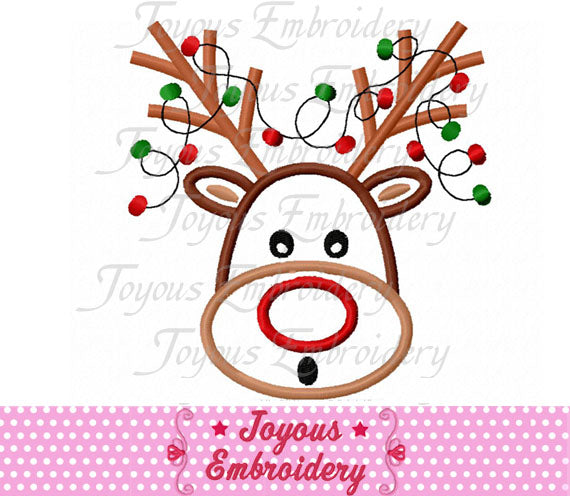 Christmas Reindeer Applique Machine Embroidery Design NO:2518