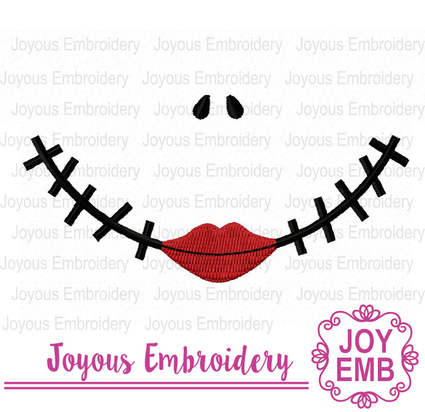 Sally Skeleton Applique Machine Embroidery Design NO:3005