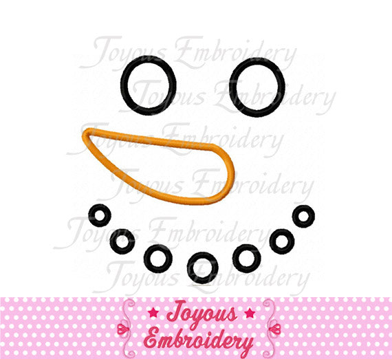 Christmas Snowman Face Applique Machine Embroidery Design NO:1249