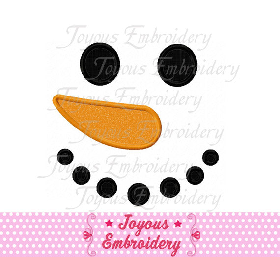 Christmas Snowman Face Applique Machine Embroidery Design NO:1249