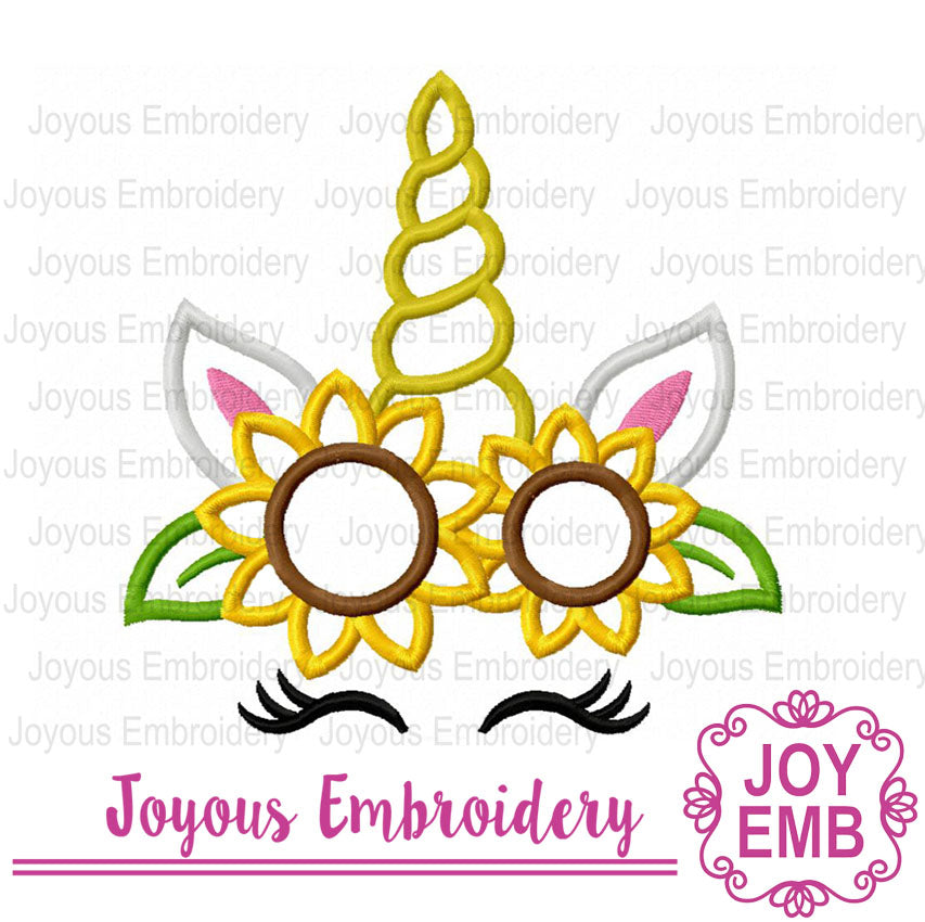 Thanksgiving Sunflower Unicorn Machine embroidery File NO:3091