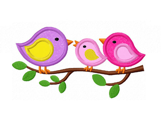 Birds Applique Machine Embroidery Design NO:1341