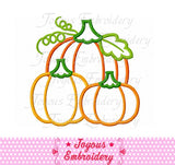 Three Pumpkins Applique Embroidery Design NO:1633