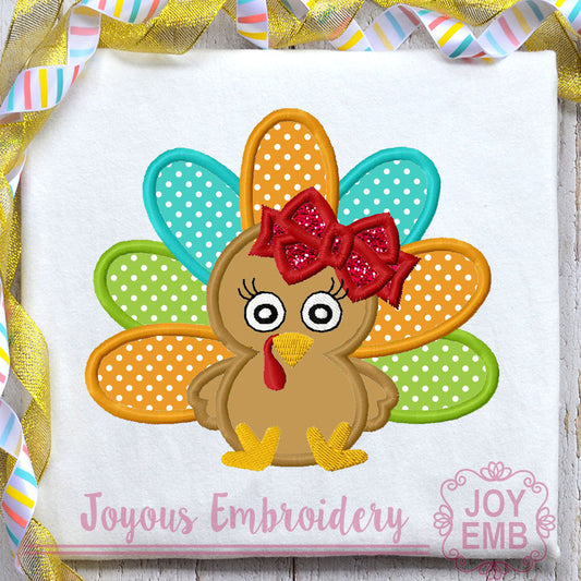 Turkey Applique Machine Embroidery Design