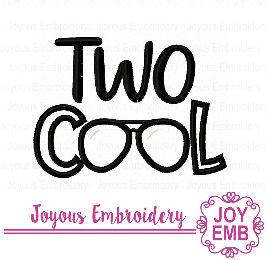 Two Cool Birthday Machine embroidery design NO:3542