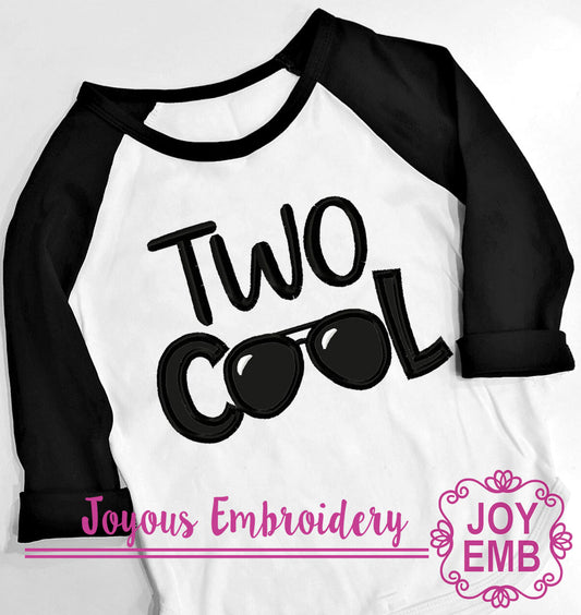 Two Cool Birthday Machine embroidery design NO:3542