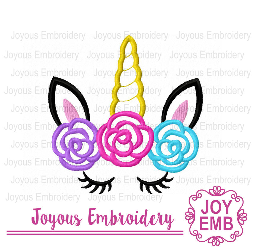 Unicorn applique machine embroidery design NO:3017