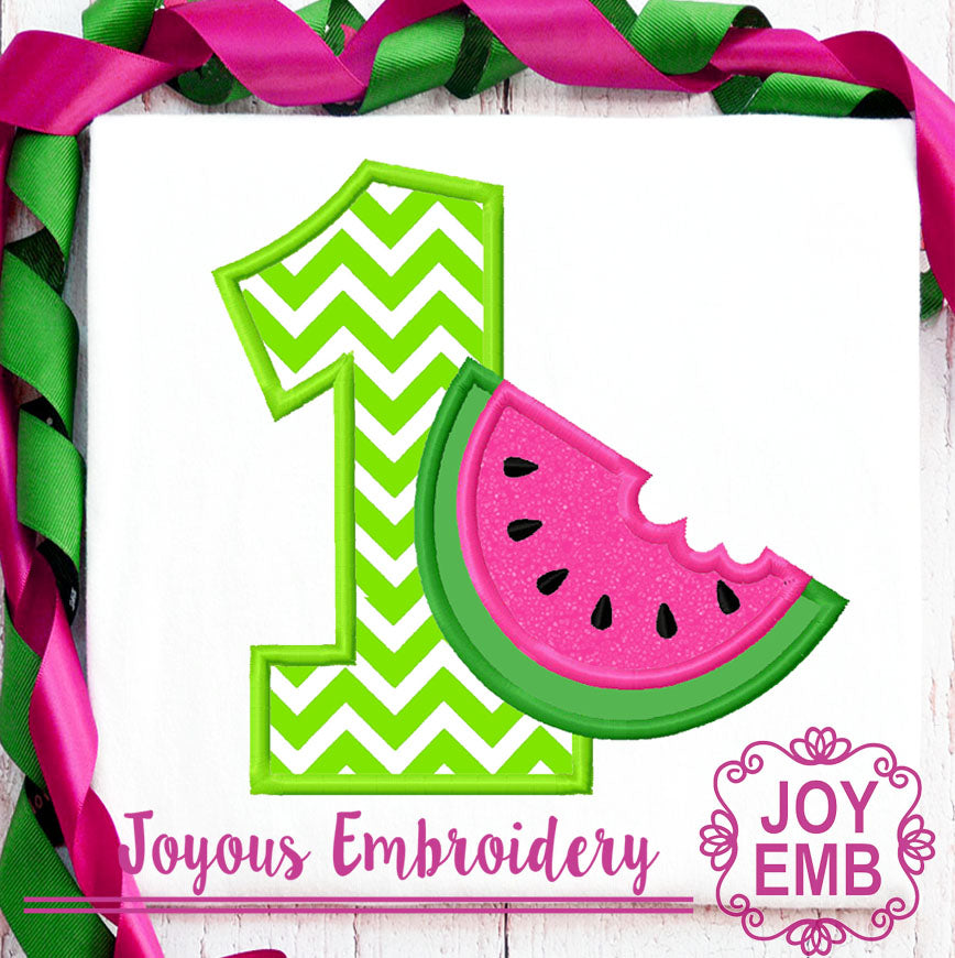 Watermelon ONE Applique Machine Embroidery Design NO:3035 – JoyousEmbroidery