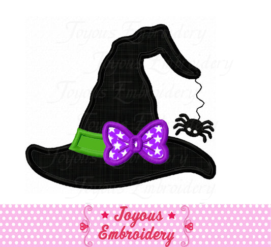 Witch Hat With Bow Applique Machine Embroidery Design NO:1832