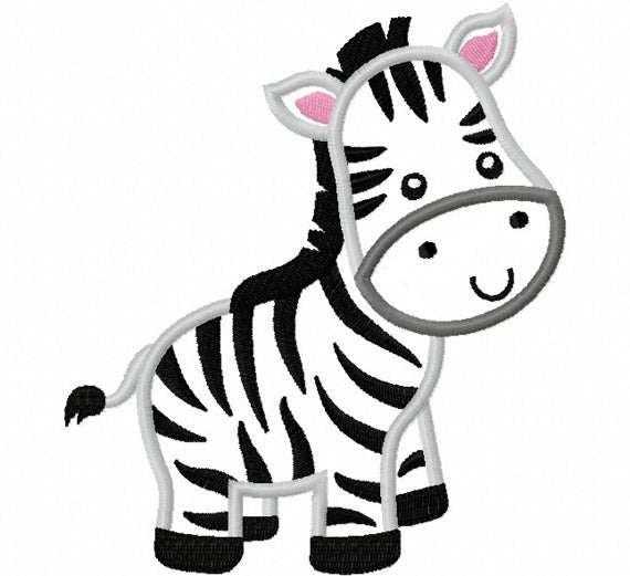 Zebra Applique Machine Embroidery Design NO:1224