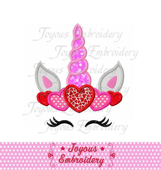Valentine's day Unicorn Applique Embroidery Design NO:2426